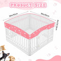 Dog Playpen Mesh Top Lid Fits for 36 Inch 4 Panels Crate Cover