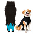 Suitical Recovery Suit for Dogs - Comfortable Post-Surgery Suit with Hold-Up System for Spay, Neuter, Skin Issues - Breathable, Cone-Free Option - Medium, Black - Neck to Base of Tail: 21.7 - 27.2 in