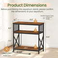 Snughome 29 Gallon Aquarium Stand with Charging Station, Heavy Duty Fish Tank Stand with Storage Cabinet, Metal Aquarium