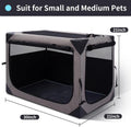 Zikopomi 30 Inch Portable Soft Foldable Dog Crate, 30" L x 21" W x 21" H