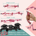 Cdyzqikm Puppy 3 Pack Cotton Knot Rope Toys for Small Dogs & Puppies, Durable Teething & Tug of War Chew Toy, Safe Interactive Toy for 2-8 Months Pets and High Active Puppy (Pink, Small)