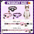 3 Pack Airtag Cat Collars Breakaway Halloween Cat Collar with Airtag Holder