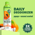 TropiClean Dog Perfume, Papaya Scented Dog Deodorizing Spray, 3X Long-Lasting Scent, After Bath Cologne & Detangling Spray with Vitamin E, 10oz.