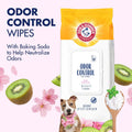 Arm & Hammer Odor Control Dog Wipes, Kiwi Blossom, 100 Count