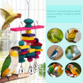 Hypeety Wooden Blocks Bird Chew Toys Natural Hanging Chewing Toy with Bells