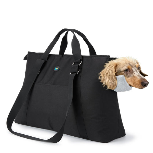 Ownpets Large Dog Purse Carrier, Carrier with Pockets for Medium Pets for Travel Vet Shopping, Fits 18-20 lbs, Cat and Dog Tote Bag, Women's Hands-Free Pet Carrier Bag, (Black)