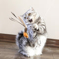 miwoowim Interactive Cat Wand Toy Set – 2 Retractable Wands (37" & 49") with 11 Refills Attachments – Feather Toys, Plush Bird, Worms, Insect & Swallow – Cat Teaser Toys for Indoor Cats & Kittens