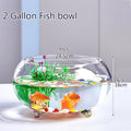2 Gallon Glass Fish Tank,Sturdy Nicely Betta Fish Bowl,Small Aquariums for Small Ornamental Fish and Reptiles,High Trans
