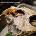 La La Pet®Magnetic Reptile Feeder Ledge with 4Pcs Cups Crested Gecko Feeding Bowls Removable Fruit Mud Basin for Bearded