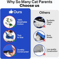 AmKune Cat Carrier Pouch for Medium Cats 10–20 lbs, Soft Cat Carrier with Upgraded Adjustable Strap, Durable Cotton Cat Bag for Nail Trimming, Medication & Vet Visits – Klein Blue