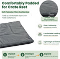 RovePad Cozy Dog Crate Mat, Grey, M