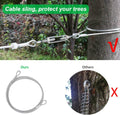 XiaZ Dog Tie Out Cable, 100ft Dog Trolley Runner Cable for Dogs up to 250lbs, Pet Lead for Yard, Camping, Outdoor, with 8 Ft Nylon Bungee Runner, Cable Sling to Protect Trees