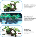 relaqcc Fish Tank Decorations Artifical Driftwood Cave Aquarium Decor Ornaments Silk Aquarium Plants for Betta Fish Tank