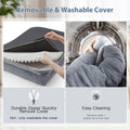 WNPETHOME XL Extra Large Dog Bed, Washable Dog Couch with Removable Waterproof Cover, Orthopedic Large Pet Sofa Bed with Bolster Sides for Sleeping