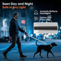 LULUPET 16Ft Retractable Dog Leash with LED Light, Heavy Duty Leash for Medium Dogs (20–66 lbs), 360° Tangle-Free, Built-in Poop Bag Dispenser