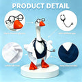 7 Inch Desk Goose Outfits Doctor Nurse Desk Goose Clothes Accessories with Doctor Uniform,Scrubs,Stethoscope & Glasses,D
