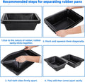 Cididu 2 Pack Rubber Feeder Pan, 10 Quart Large Horse Trough Feeder Bucket, Heavy Duty 2.5 Gallon Chicken Dust Bath Tub 