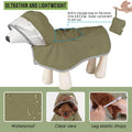 Lukovee Dog Raincoat, Ultra-Light Rain Jacket with Hood & Leash Hole, M