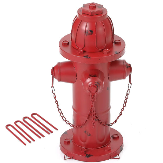 Phaxth 16" H Metal Fire Hydrant for Dogs to Pee On, Vintage Dog Fire Hydrant Pee Post for Outdoor Garden Decor, Fake Fire Hydrant Fit from Small to Medium-Sized Dog Breeds