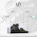 Ultum Nature Systems Ultra Clear Rimless Aquarium - Low Iron Glass Fish Tank with 45° Mitered Edges, 5mm-12mm Thick, Lev