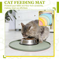 4Pcs Cat Food Mat,Silicone Pet Feeding Mat Waterproof 7x7In