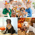 Vivifying Fall Dog Bandana, 2 Pack Plaid Dog Scarf with Tassels Edges, L