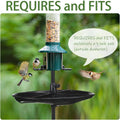 Geelin 21'' Plastic Bird Seed Catcher Tray for 1'' Outdoor Pole Feeders, Removable Bird Seed Catcher Tray for Hummingbird Bee Feeders Outdoors, Backyard, Garden, Not Included Pole