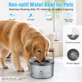 MateeyLife 1 Gallon Dog Water Bowl No Spill 3.8L Large Capacity Slow Feeder