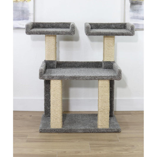 Maykoosh Southwestern Sanctuary Maine Coon Deluxe Cat Perch with Oversized Cushioned Platform, Reinforced Sisal-Wrapped Support Posts, and Heavy-Duty Base for Large Breeds or Multi-Cat Lounging and Cl