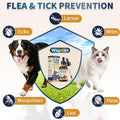 Flea and Tick Prevention for Cats and Dogs, Drops with Probiotics & Vitamin