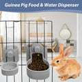 Fhiny Rabbit Water Bottle, 18oz Hanging Guinea Pig Water Bottle No Drip Gravity Automatic Bunny Water Dispenser for Cage