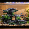Aquarium Decor Mountain View Stone Ornament, Premium Landscape Fish Tank Decorations, Fish Tank Accessories, Ideal for B