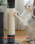XL Cat Tree 44" Cat Tower for Large Cats 20 lbs, 2 Spacious Caves