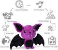 Blnboimrun Halloween Dog Toys for Aggressive Chewers, Squeaky Plush Bat with Crinkle Paper, Durable Interactive Chew Toy