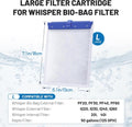 10 Count Large Filter Cartridges Compatible with Whisper Bio Bag Filters