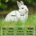 Rabbit Harness and Leash Set Escape Proof, Adjustable Soft Padded Vest, Breathable Mesh Bunny Harness with Reflective St