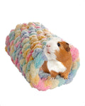 Handmade Soft Crochet Fleece Guinea Pig Tunnel Hideout Bed