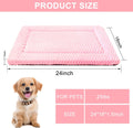 Dog Bed Mat,Reversible & Ultra Soft Kennel Pad-Machine Washable Pet Bed for Dogs & Cats-All-Weather Crate Liner for Crates,Carriers & Travel (Pink, 24" L x 18" W x 1.5" Th)