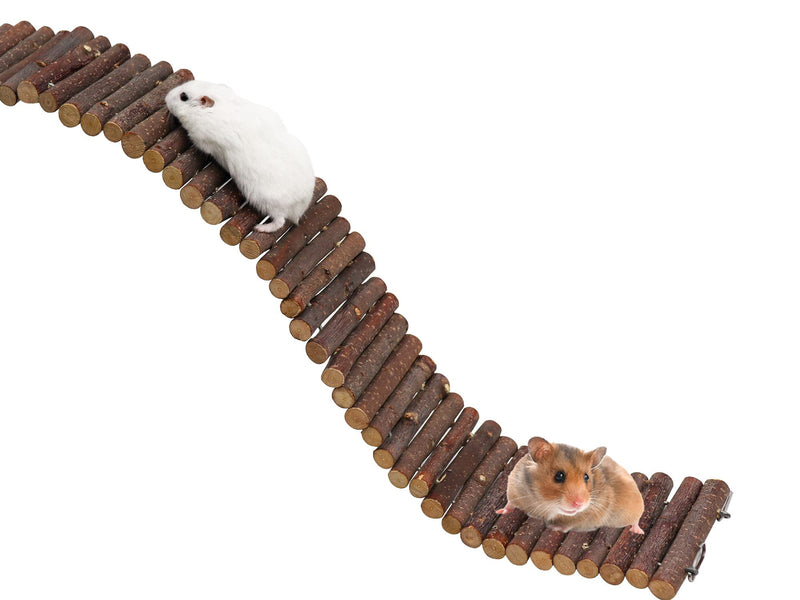 Rat Ladder Bridge, Wooden Hamster Climbing Ladder Toy, Small Animals Cage Accessories for Bird Parrot Hamster Mouse Rat Sugar Glider Hermit Crab Sugar Glider Chinchilla(23.62x3.14 Inches)
