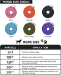 Long Dog Training Leash，Heavy Duty Reflective Rope Lead for Small Medium Large Dogs ，6FT 10FT 15FT 30FT 50FT for Trainin