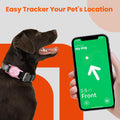 ilFindYou Waterproof Airtag Dog Collar Holder for Apple Air Tag, Silicone Dog Airtag Holder for Dogs & Cat Collars(Pink)
