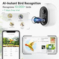 TT Nature Bird Feeder with Camera, Upgraded 1.5L Smart Birdhouse Al Identify for 10000 Plus Species, Auto Capture & Real