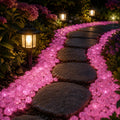50/100/200Pcs Pink Glow Stones, Glowing Garden Pebbles Garden Bonsai Decoration