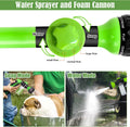 Dog Wash Sprayer Outdoor, 8-in-1 Dog Sprayer Hose Attachment with Massage Brush and Pet Grooming Comb, 3/4 Inch Standard Garden Hose Nozzle for Watering Flowers, Car Washing, Pet Bathing(Green)