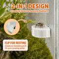 3 PCS Jumping Spider Feeding Dish, Tiny Food Dishes Water Dish for Jumping Spider, Tarantula and Other Small Pets, Half 