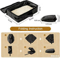 Foldable Travel Cat Litter Box with Zippered Cover, Leak-Proof Portable Collapsible Cat Toilet, Lightweight Nylon Enclos