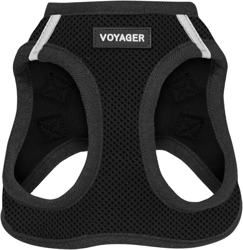 Voyager Step-in Air Dog Vest Harness - Black/Black Trim, Small