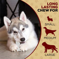 Real Hide | All Natural Dog Chew Treats - Premium Rawhide Chips - Long Lasting Grass Fed Free Range Beef Hide - Small/Medium/Large Dogs - 1 Pound