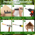 Dove Bird House for Outside, Wooden Mourning Dove Nesting Box