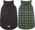 Kuoser Waterproof Dog Coat, Warm Reversible Dog Jacket with Leash Hole